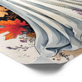 秋の幽霊 – コージーハロウィーン&秋ポスター ポスター (角)