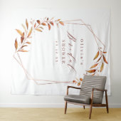 秋の幾何学的なブライダルシャワーの写真用背景 タペストリー (インサイチュ(横))