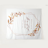 秋の幾何学的なブライダルシャワー写真用背景 タペストリー (正面(横))