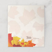 秋の座席エスコートまたは座席表赤葉の プレイスカード (外部開封)