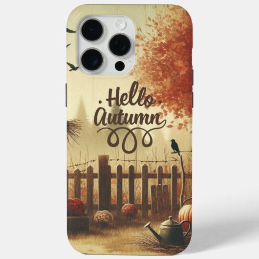 秋の庭と案山子 Case-Mate iPhoneケース (裏面)
