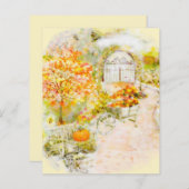 秋の庭のスクラップブックの背景 (正面/裏面)