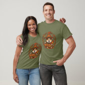 秋の庭のノームとしての犬 Tシャツ (ユニセックス)