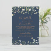 秋の庭のワイルドフラワー 私たちは誓いを新たに 招待状 (スタンド正面)