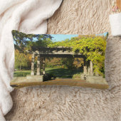 秋の庭の枕 ランバークッション (ブランケット)