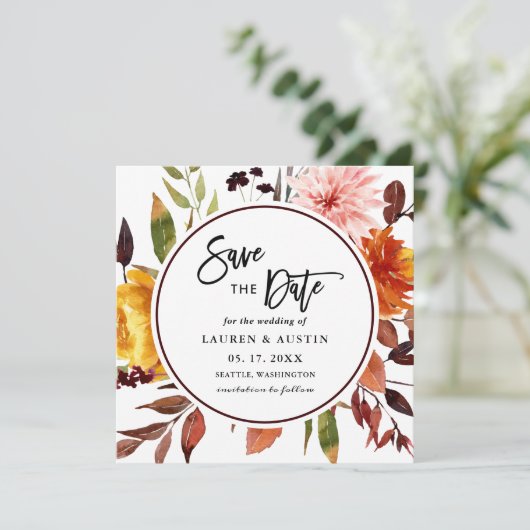 秋の庭の水結婚色のスクウェア救ザD セーブザデート (スタンド正面)