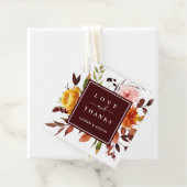 秋の庭ブルゴーニュ結婚ーの感謝 フェイバータグ (インサイチュ)