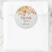 秋の庭園の結婚式サンキュー ラウンドシール (バッグ)