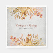 秋の庭園の結婚式ナプキンス スタンダードランチョンナプキン (正面)