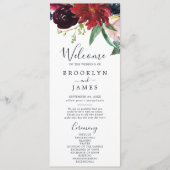 秋の庭園の結婚式計画 プログラム (正面)