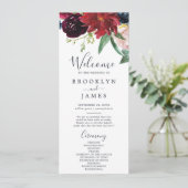 秋の庭園の結婚式計画 プログラム (スタンド正面)