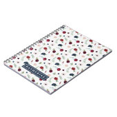 秋の庭園模様パーソナライズされた螺旋手帳 ノートブック (左側)