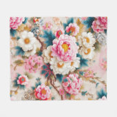 秋の庭園 フリースブランケット (正面(横))