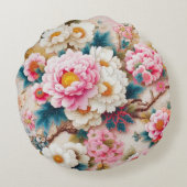 秋の庭園 ラウンドクッション (裏面)