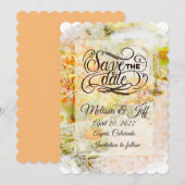 秋の庭園　保存日　招待状 招待状 (正面/裏面)