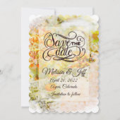 秋の庭園　保存日　招待状 招待状 (正面)