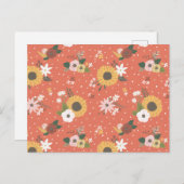 秋の庭模様 ポストカード (正面/裏面)