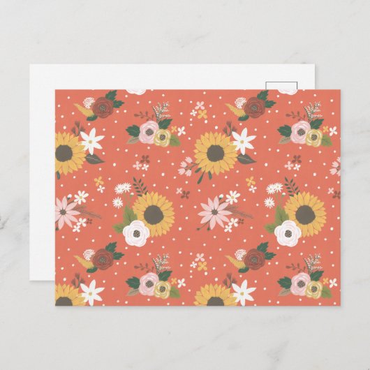 秋の庭模様 ポストカード (正面/裏面)