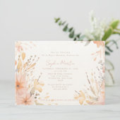 秋の庭秋水彩花赤ちゃんシャワー 招待状 (スタンド正面)