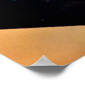 秋の庭葉に印象的な赤いつる植物 ポスター (角)