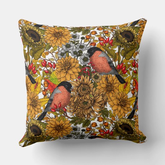 秋の庭1 クッション (裏面)