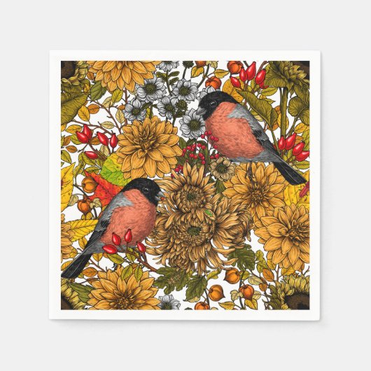 秋の庭1 スタンダードカクテルナプキン (正面)