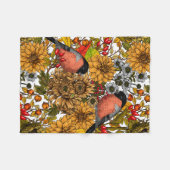 秋の庭1 フリースブランケット (正面(横))