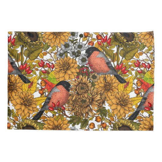 秋の庭1 枕カバー (裏面-左)