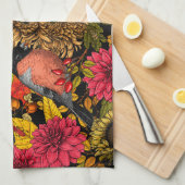 秋の庭2 キッチンタオル (四つ折り)