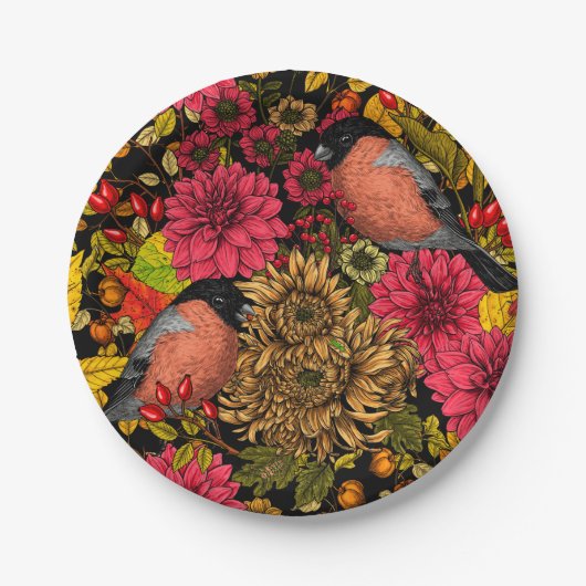 秋の庭2 ペーパープレート (正面)