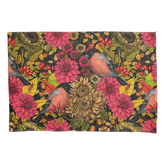 秋の庭2 枕カバー (正面左)