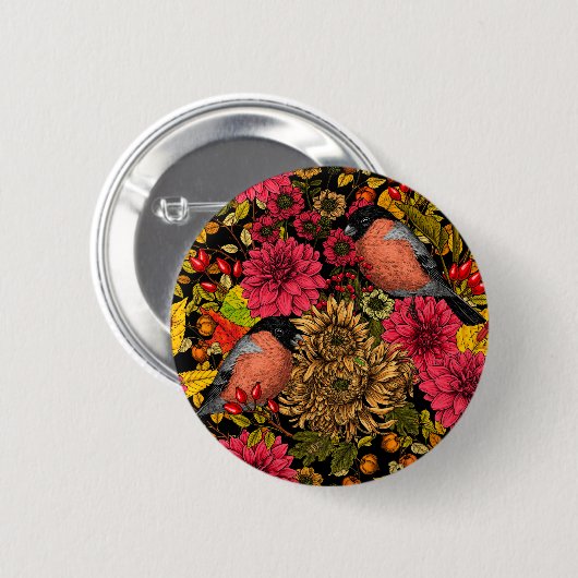 秋の庭2 缶バッジ (正面&裏面)