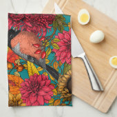 秋の庭3 キッチンタオル (四つ折り)