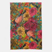 秋の庭3 キッチンタオル (縦)