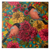 秋の庭3 タイル (正面)