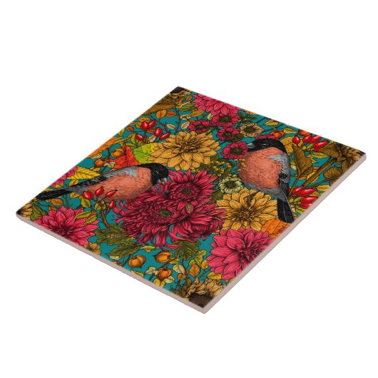 秋の庭3 タイル (側面)