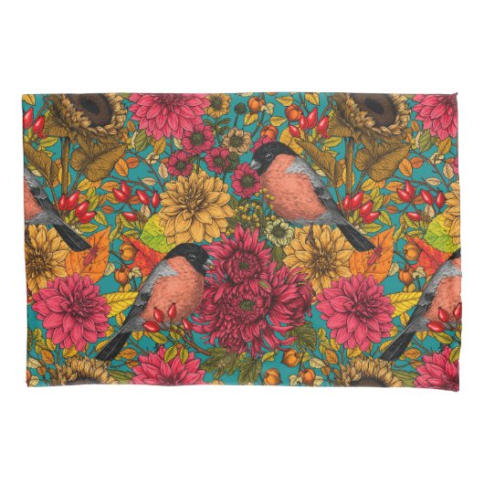 秋の庭3 枕カバー (正面左)