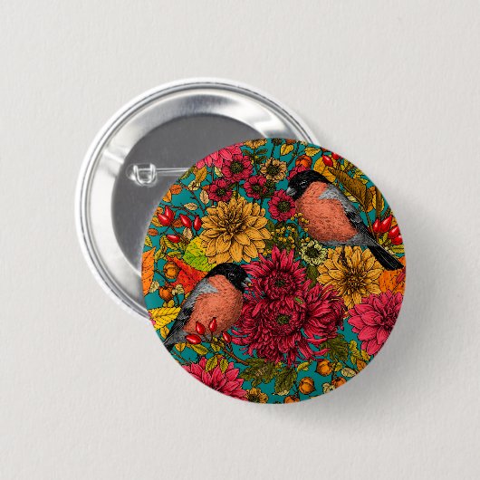 秋の庭3 缶バッジ (正面&裏面)