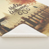 秋の庭&かかし シェルパブランケット (3/4)