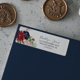 秋の庭 |ブルゴーニュ差出人住所ラベル ラベル