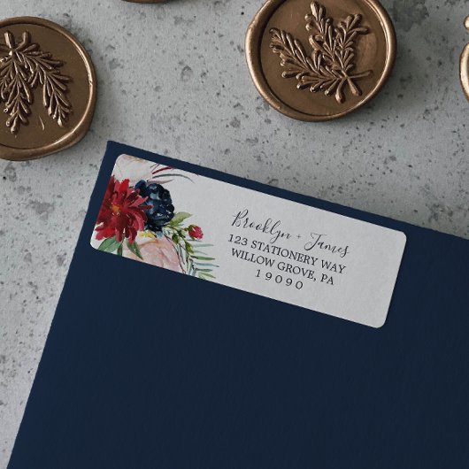 秋の庭 |ブルゴーニュ差出人住所ラベル ラベル