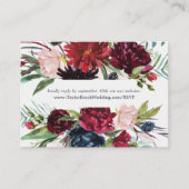 秋の庭 |ブルゴーニュ結婚のウェブサイトRSVP エンクロージャーカード (正面)