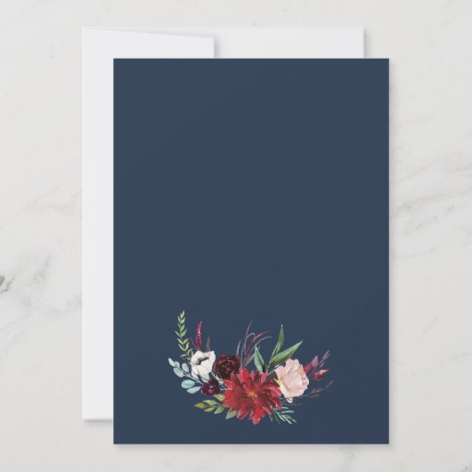 秋の庭 |ブルゴーニュ《キリスト教》洗礼式や命名式 招待状 (裏面)