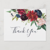 秋の庭 | Burgundyありがとうはがき ポストカード (正面)