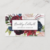 秋の庭 | Burgundy名刺 名刺 (正面)