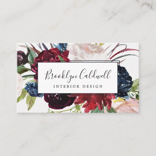 秋の庭 | Burgundy名刺 名刺 (正面)