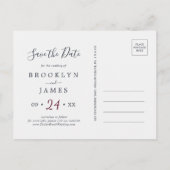 秋の庭 | Burgundy日付はがきを保存 インビテーションポストカード (裏面)