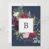 秋の庭 | Burgundy結婚 The's Of 招待状 (裏面)