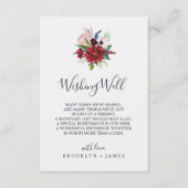 秋の庭 | Burgundy 結婚's Wishing Well Card エンクロージャーカード (正面)
