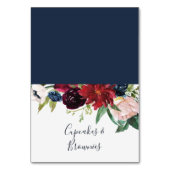 秋の庭 | Burgundy Buffetの食品ラベル テーブルナンバー (正面)